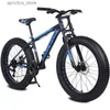 Fietsen Wolfs Fang Bicyc 26*4,0 inch 24 Speed Fat Bikes Aluminium Aluminium Legering Sneeuw Wide Tyre Doub Front Ffork Men Women Cycling L48