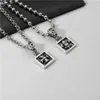 Ch Croix Square Hangtag Thai Silver Used Cruciform Anchor Pendant Personalized Versatile Necklace