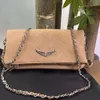 Luxury Bolsa de Sac Zadig Voltaire Sac grand créateur Zv Sac Farfetch Cuir Chain Wings Diamond-Ironing Femme Sac à main sac à main