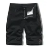 Shorts masculinos de verão cargo casual masculino de estilo japonês calça de trabalho de joelho reto de joelho algodão lazer respirável masculino