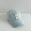 Ballkappen gewaschen Denim Baseball Sport verstellbarer lässiges Visor Cap Bow Stickerei Frühlings Sommer Outdoor Sonnenhut Frauen Mädchen