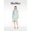Kadınların ceket kaşmir ceket tasarımcısı moda ceket Maxmaras 2024 İlkbahar/Yaz Yeni Ürün Kadın Yünlü Karma Dantelli Dantel Yukarı Ceket Mavi