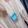 Damskie bluzki damskie paski zaklęcia kolor Kolor Bluzka z długimi rękawem wiosną lato 2024 Modna dekoracja diamentowa Temperament Słodka koszula