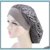 Beanie/Skull Caps Fashion Wide Band Mesh Hair Bonnet Cap Shee Comfortabele nacht Sleep Hoed Dames Tulsten