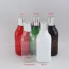 Storage Bottles 200ML Square Plastic Bottle Screw Cap 200CC Empty Cosmetic Container Makeup Water / Lotion Sub-bottling ( 30 PC/Lot )