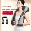 Shiatsu Neck and Back Massager with Soothing Heat Electric Deep Tissue 3D Kneading Massage Pillow for Shoulder Leg Body Musc 240403