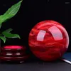 Bangle High End Red Crystal Ball Attracting Wealth And Widely Entering Tea Room Wine Cabinet Decoration