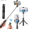 Selfie Monopods Kablosuz Selfie Stick Tripod Stand Bluetooth ile iPhone Samsung Cep Telefonu Tiktok Canlı Akışı Y240418