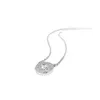 Luxus Tiffenny Designer Marke Anhänger Halsketten Tiktok Funi Sterling Silber S925 Runde Diamant Zirkon Mode Damen Einfache Volllichtkette