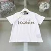 Luxe baby T-shirt Kids Designer Kleding Twee Tone Logo Drukmeisjes Girls Korte mouw Grootte 100-150 cm Boys Tees Summer Child T-shirt 24APRIL