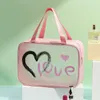 Cosmetic Bags Travel Makeup Bag Love Printed Women's Cosmetics Storage PVC Convenient Wash