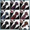 Neck Tie Set 20 Styles Mens Ties Sets Floral 100% Silk Jacquard Woven Necktie Gravata Corbatas Hanky Cufflinks Tie Set For Men Formal Otlxc