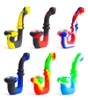 Sherlock Silicone Reting Pipes Tobak Handrör med Glass Bowl Mini Silicone Pipe DHL Free6934146