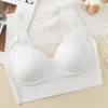 Beha's naadloos voor vrouwen push omhoog beha vrouwelijk ondergoed zachte vneck crop top no draad brassiere sport intimaten lingerie