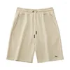 Shorts para hombres hombres Polos de verano Bermude casual algodón bordado sólido Harmont blaine longitud de rodilla