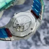 Designer Watch Luxury Automatic Mechanical Watches Style 15550st Ice Blue Disc Calendar en acier inoxydable Femelle 37 mm Mouvement bracelet Yznh