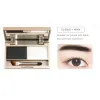 Enhancers 1/4/5/6pcs 2 Color Eyebrow Powder Waterproof Sweatproof Longlasting Eyebrow Makeup Palette Color Fast Doubleended Makeup Brush