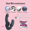 Vibratore di dildo con cinturino senza spalline con telecomando per le donne coppie lesbiche, giocattoli sexy spot con stimolatore del clitoride