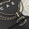 Zwarte luxe ontwerper Hangdoek ketting Exquisite Design Charm Love Gift ketting herfst nieuwe meid sieraden retro design bruiloftsfeest hoge kwaliteit ketting