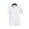 T-shirts pour hommes T-shirt en lin en coton massif hommes lâches O-col