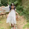 Girl's Dresses Baby girl summer dress new splicing short sleeved irregular dress with large hem princess dress fashionable childrens clothing Q240418