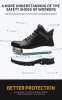 Boots Fashion Men High Top Work Shoes Steel Toe Anti Smashing Safety Shoes Kellaf Midsole Anti Piercing Foot Protection Martin Boots