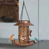 Other Bird Supplies Solar Feeder Metal Outdoors Hanging House With LED Light Gift Ideas For Lovers Outdoor Garden Backyard Decoration