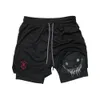 Anime Berserk Running Shorts Men Fitness Gym Training 2 in 1 Sports Quick Dry Workout Jogging Double Deck Summer 240408