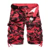 Amerikaanse maat camouflage losse vracht shorts mannen cool zomer militaire camo korte broek homme 240412