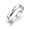 10-jarige fabrieks directe micro-diamond roestvrijstalen ring titanium paar ring glad eenvoudige enkele diamantring 316e