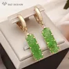 Dangle Ohrringe SZ Design Mode Rechteck Crack Crystal für Frauen Hochzeit 585 Roségold Farbfarbe Juwely Geschenk