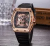 Casual Fashion Hollow Ghost Head Skeleton Watches men Top Brand Army Skull sport quartz watch3389131