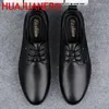 Zapatos informales de cuero genuino vestido hecho a mano para hombres Footwear de boda formal de alta calidad