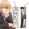 Keychains colhedores 4x12cmmy comédia romântica adolescente snafu isshiki iroha mini dakimakura keychain anime corporal pendente desenho anime Chave de cadeia fofa presente y240417