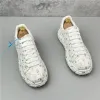 Luxury Designer Fashion Men's Green White Black Rhinestone Platform Shoes Causal Flats Moccasins Male Rock Hip-hop Walking Sneakers