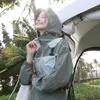 Damesjassen Lichtgewicht Hoodscoat Raincoat Waterdicht Pakbaar Actief Outdoor UPF 100 ZON BESCHERMING JAAD B4052212222