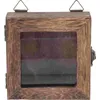 Frames Vintage Specimen Box PO Frame Insect Display Case Glass voor geperste bloemen Schaduwboxen houten gedroogd