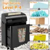 High Security Paper Shredder with 18 Horizontal Cut Blades - P-4 Level Shredding for Home and Office Use - Shreds Credit Cards and CDs - Large Removable Trash Can Included