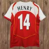 2002 2005 Henry Bergkamp Mens Retro Soccer Jerseys 94 97 V. Persie Vieira Merson Adams thuis weg 3e voetbalshirt Korte lange mouwen uniformen