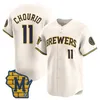 11 Jackson Chourio Brewers Jerseys Milwauke Christian Yelich Willy Adames Garrett Mitchell William Contreras Rhys Hoskins Blake Perkins Sal Frelick Brice Turang