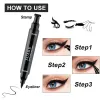 Eyeliner Seal Stamp Liquid Eyeliner Pen Waterproof Fast Dry Black Eye Liner Pencil with Eyeliner Cosmetic Doubleended Eyeliner Makeup