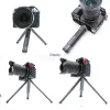 Stativ vlogger dt05 mini stativ stativ fäste aluminium legering skrivbord teleskop stativ universal 1/4 "skruv för telefoner DSLR -kameror