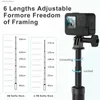 Selfie Monopods Telesin 2.7/3M Ultra Long Monopod Carbon Fiber Selfie Stick voor GoPro Hero 12 11 10 9 8 7 Max Insta360 One X One R Osmo Action Y240418