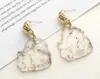 Earrings Exaggerated Geometric Ink Transparent Acrylic Plate Irregular1116612