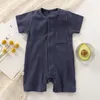 Unisex S 0 bis 24 Monate Kleidung geboren kurz Ärmel Strampler für Jungen Mädchen Baumwolle Sommer Kleinkindbodys 240411