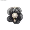 Haarrubberbanden Organza Pearl Haar touw Haarring Zoete Zon Bloemhoofd Girl Tie kop touw Rubberen band Haaraccessoires Y240417