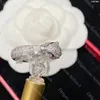 Роскошные женские обручальные кольца Дизайнер Diamond Ring Classic открытое обручальное кольцо роскошные женские золотые ювелирные украшения 3 цвета