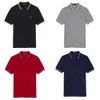 Koszulka koszulka Polo Nowa designerka T-shirt Fred Perry 2023 Klasyczny Summer Bawełna ucho pszenicy z krótkim rękawem męskie i kobiety haft półksiężyca