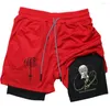 Shorts para hombres Anime x Compresión Rendimiento transpirable Rendimiento de entrenamiento de gimnasia deportiva con bolsillos Summer Sportwaer