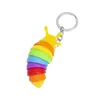 2024 New Caterpillar Slug keychain pendant Decompression keychain wholesale small caterpillar backpack pendant